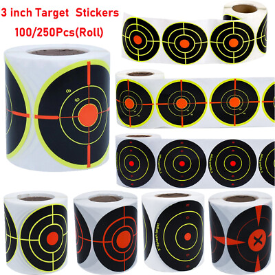 #ad 3inch Splatter Target Stickers Self Adhesive Reactive Targets Paper for Shooting $9.69