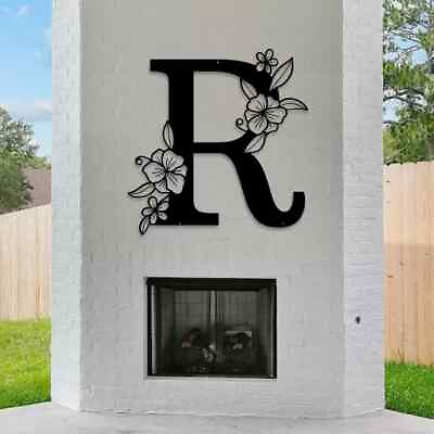 #ad Wall Art Home Decor Metal Acrylic 3D Silhouette Poster USA Initial Flower Sign $87.99