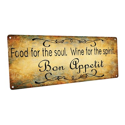 #ad #ad Bon Appetit Metal Sign; Wall Decor for Kitchen and Dinning Room $44.99
