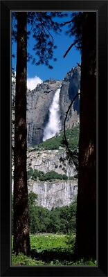 #ad Yosemite Falls Yosemite National Park CA Black Framed Wall Art Print Waterfall $114.99