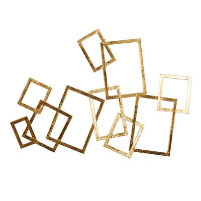 #ad #ad CosmoLiving by Cosmopolitan Wall Decor Metal Gold Modern Overlapping Rectangles $61.95
