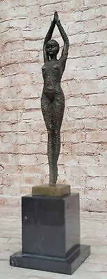 #ad Bronze Statue Hot Cast Art Deco Art Nouveau Chiparus Style Dancer Art $179.50