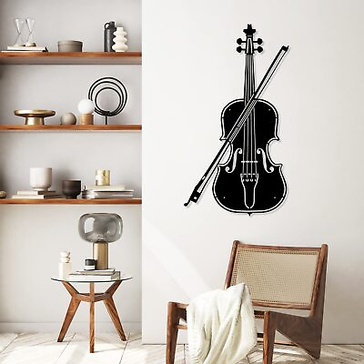 #ad #ad Metal Music Violin Wall Art Metal Violin Decoration Music Metal Wall Art for ... $28.65