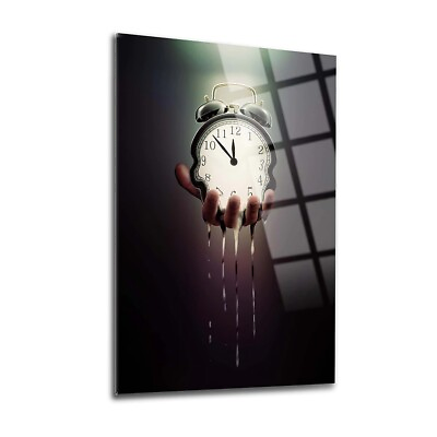 #ad Keeping Time Tempered Glass Wall Art Easy Installation Fade Proof Decor $99.00