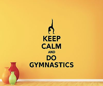 #ad Gymnastics Wall Decal Gym Vinyl Sticker Quote Decor Home Workout Poster 111nnn $29.97