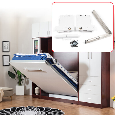#ad Murphy Wall Bed Hardware Kit Springs Mechanism White Double Queen Size Vertical $72.77