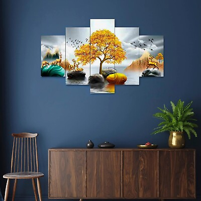 #ad Set of 5 Framed Painting for Wall Decoration 3D Painting for Home Decoration 3 $55.92