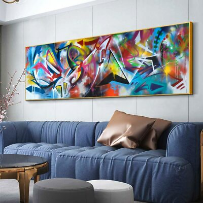 Abstract Canvas Prints Wall Art Painting Street Graffiti Posters Canvas Painting $29.69