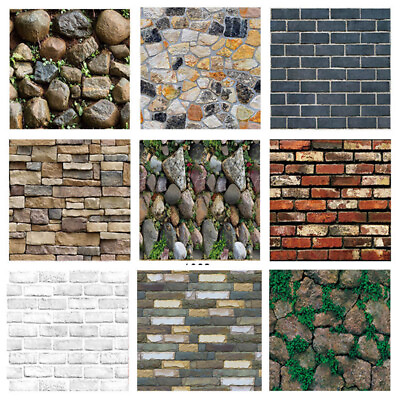 #ad 3D Various Stoneamp;Bricks Self adhesive Wall Sticker Home Decor WallPaper $6.99