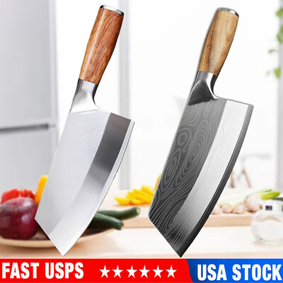 #ad #ad Stainless Steel Chef Kitchen Knife Japanese Damascus Meat Cleaver Butcher Knife $10.99