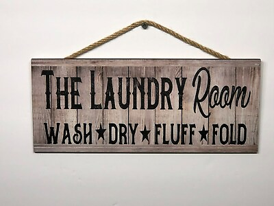 #ad #ad Laundry Room Wooden Wall Sign Home Office House Gift Decoration P112 $12.99