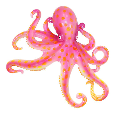 #ad Coastal Sea Creature Pink Octopus 9 Inch Wall Decor Resin Plaque $20.88