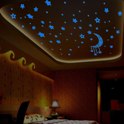 #ad 3D Stars Glow In The Dark Luminous Fluorescent Wall Stickers Kids Bedroom $7.10
