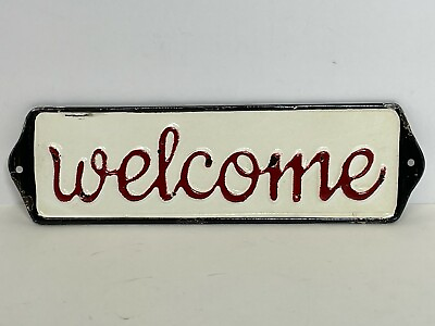 #ad #ad WELCOME Rustic Metal Vintage Look Sign Farmhouse Country Home Decor 4.5quot;x14quot; $14.50