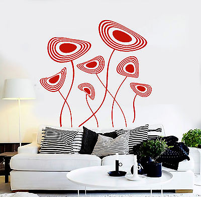#ad Vinyl Wall Decal Abstract Flowers House Interior Room Art Stickers ig4199 $68.99