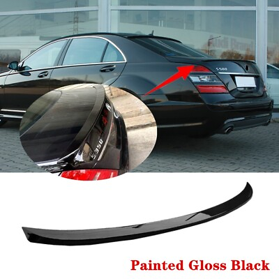 #ad Fit For 07 13 Mercedes S Class W221 S550 S63 AMG Painted Rear Trunk Spoiler Wing $67.66
