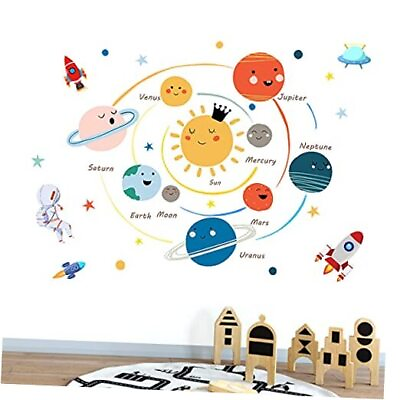 #ad Space Planet Wall Stickers for Kids RoomBaby and Child Room Wall DecalsCute $21.13