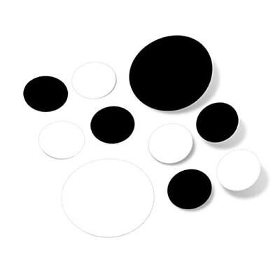 #ad Black White Vinyl Wall Stickers 2quot; amp; 4quot; Circles 30 Decals $33.63