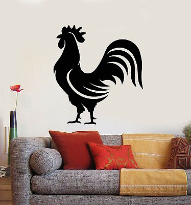 #ad Vinyl Wall Decal Home Animal Rooster Bird Farm Village Stickers Mural g5113 $68.99