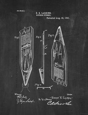 #ad Kitchen Utensil Patent Print Chalkboard $11.46