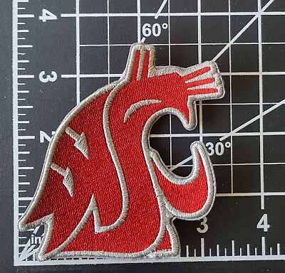 #ad Washington State Cougars 3.5quot; Iron On Embroidered Patch FREE Mailing $5.95