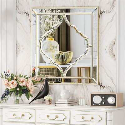 #ad #ad Sleek Chic Silver Mirror Bathroom Living Room Hallway Decorative Wall Art Mirror $159.95