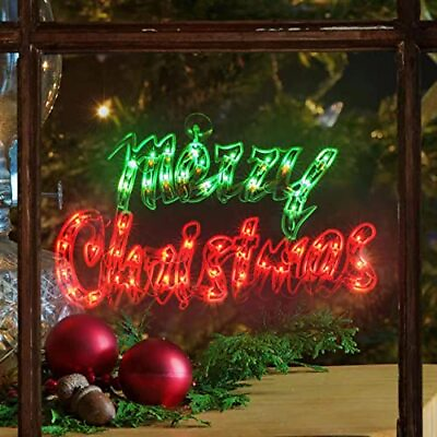 #ad #ad 18quot; Lighted Merry Christmas Window Sign Indoor Decorations For Home Clearance US $47.11