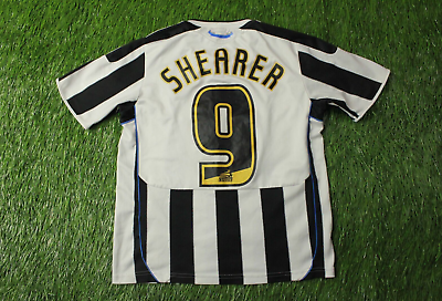 #ad NEWCASTLE UNITED # 9 SHEARER 2008 2009 FOOTBALL SHIRT JERSEY HOME ADIDAS YOUNG M $5.94