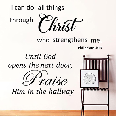 #ad #ad 2 Sets Bible Verse Wall Decals Vinyl Inspirational Quotes Wall Decals Positive S $14.69