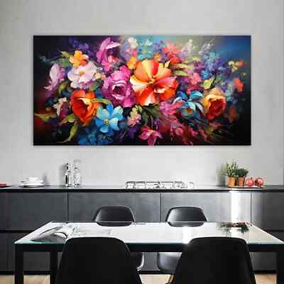 #ad #ad Abstract Colorful Flower Canvas Painting Canvas Wall Art Home Decor Canvas Mural $24.69