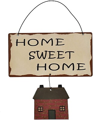 #ad Rustic Metal Home Sweet Home Sign for Home Decor Decorative Metal Hanging Sign $9.99