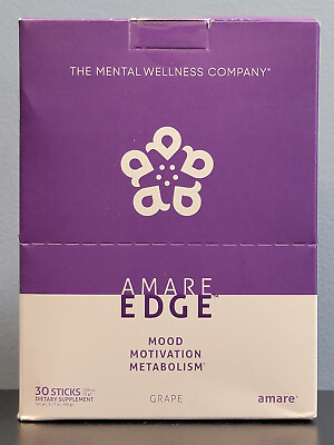 #ad Amare Global Edge Grape 30 Sticks New Sealed Mood Metabolism Exp 9 2025 $52.80