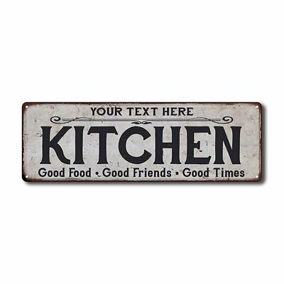 #ad Personalized KITCHEN Sign Chic Metal Wall Decor Name Gift 106180039001 $29.95