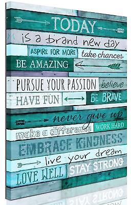 #ad #ad Inspirational Wall Art Quotes Office Teal Decor For Bedroom Word Artwork ... $24.26