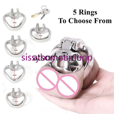 #ad Small Metal Cage Chastity Lock Size Ring Choose From Male Chastity Device $60.74