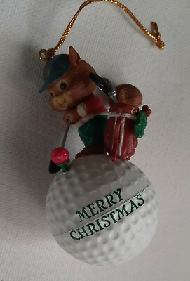 #ad Golfing Squirrel Golf Ball Vintage Kmart Trim A Home Collectible Tree Ornament $5.99