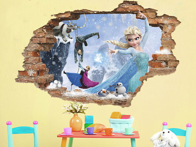 #ad Frozen 3D Wall Decal Princess Wall Sticker Removable Vinyl Sticker $77.25
