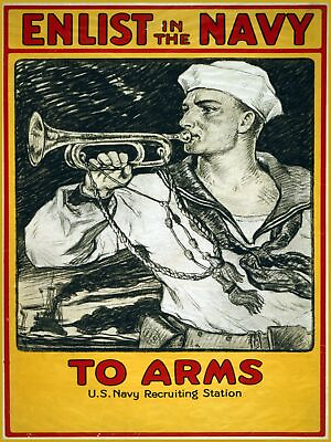 #ad 10820.Poster decoration.Home interior.Room Wall design.Enlist in the US Navy art $60.00