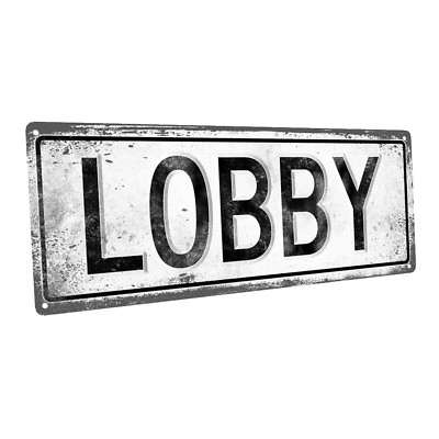 #ad Lobby Metal Sign; Wall Decor for Home and Office $26.99