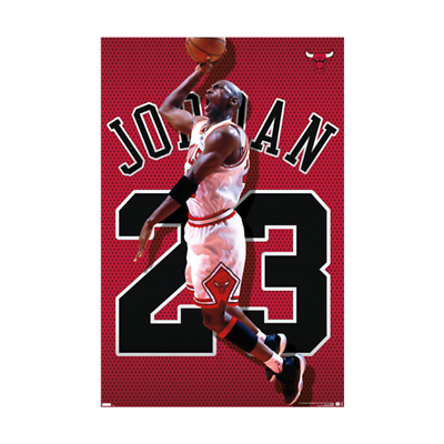#ad Michael Jordan Jersey Wall Poster 23 Chicago Bulls 22.375quot; x 34quot; NBA Basketball $27.63