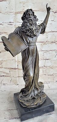 #ad #ad Bronze Marble Statue Moses Bust Jewish Christian Art Deco Religious Figurine Art $209.50