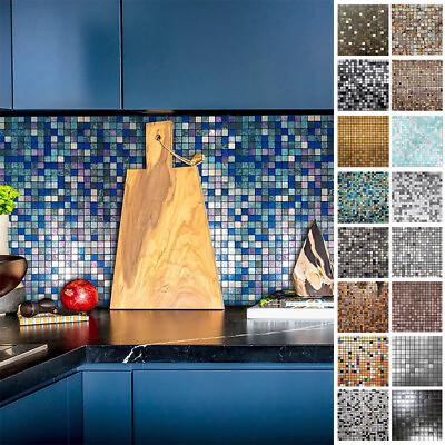 #ad 11.8quot; Self Adhesive Mosaic Backsplash Sticker Decal Kitchen Peel Stick Wall Tile $17.24