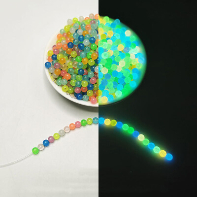 #ad Acrylic Beads Glow In The Dark Fishing Loose Beads For DIY Jewelry Making Beads C $4.54