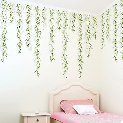 #ad WALL STICKER HANGING VINES DECAL LEAVES VINYL MURAL ART HOME LIVING ROOM DECOR $28.99