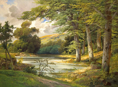 #ad Landscape Scenery Classical oil painting Wall Art Giclee Printed on canvas L2104 $12.99