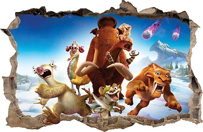 #ad ICE AGE Wall Stickers HOLE IN THE WALL decorative sticker to the room #62 GBP 20.82
