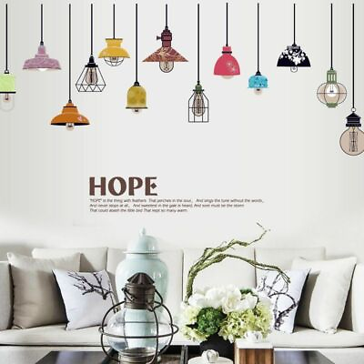 #ad #ad Wall Sticker Drooping Light Lamp Removable Decal Mural Bedroom Dining Room Decor $15.24