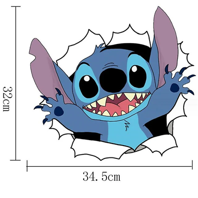 #ad #ad Cartoon Lilo amp; Stitch Stitch Wall Stickers for Kids Room Home Bedroom PVC Decor $8.29