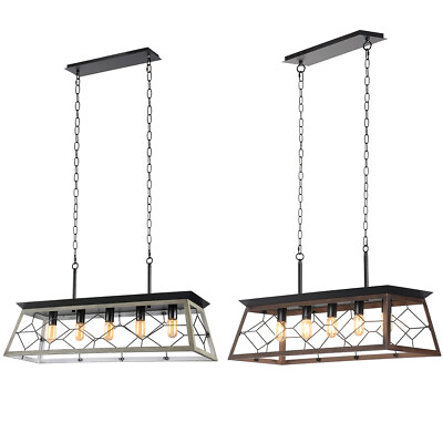 #ad Farmhouse Rustic Linear Chandeliers Pendant Ceiling Light for Kitchen Island $79.99