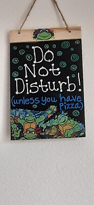 #ad Teenage mutant ninja turtles sign home decor wall hanging $18.00